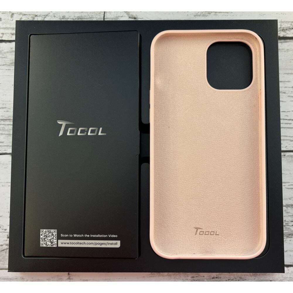 TOCOL Pink Liquid Silicone Case w/Accessories for iPhone 12 Pro Max